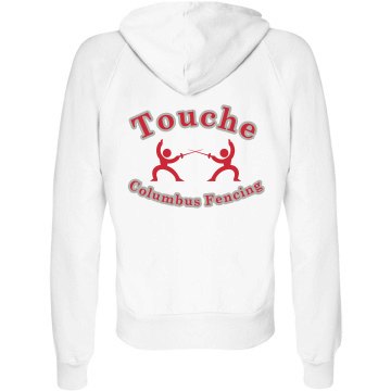 Touché Junior Fit Bella Fleece Raglan Zip Hoodie