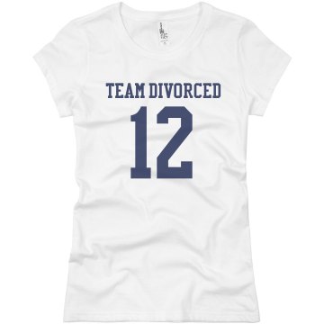 Team Divorced w/Back Junior Fit Basic Bella Favorite Tee