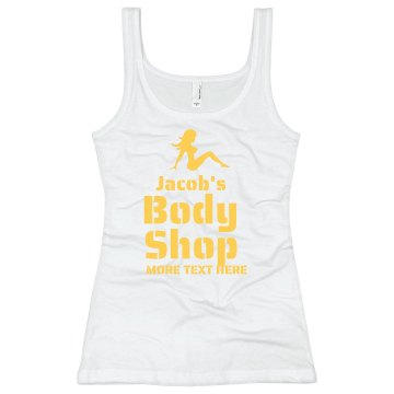 Jacob's Body Shop Junior Fit Bella Sheer Longer Length Rib Tank Top