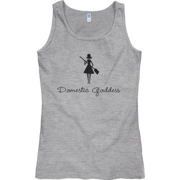 Domestic Goddess Tank Junior Fit Bella Sheer Longer Length Rib Tank Top