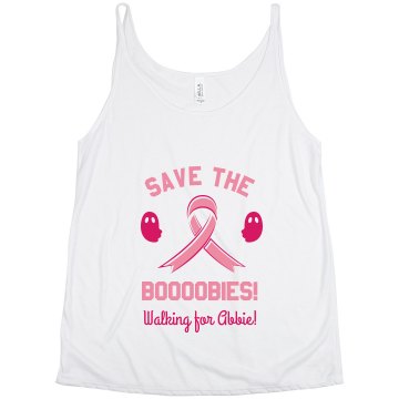 Save The Boobies Junior Fit Basic Bella Favorite Tee