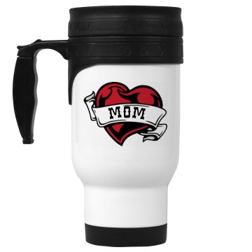 Mom Mug 14oz White Stainless Steel Travel Mug