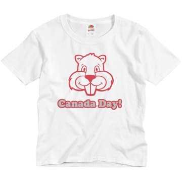 Little Canadian Youth Basic Gildan Ultra Cotton Crew Neck Tee