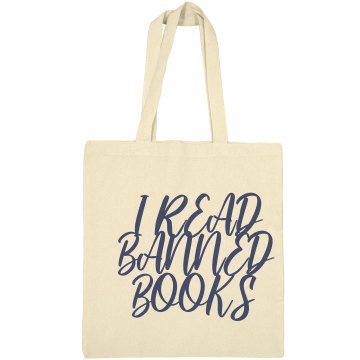 I Read Banned Books Liberty Bags Canvas Bargain Tote Bag