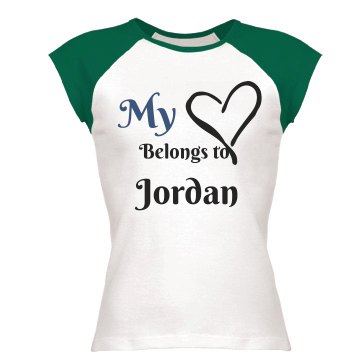 belongs to jordan Junior Fit Bella 1x1 Rib Cap Sleeve Raglan Tee