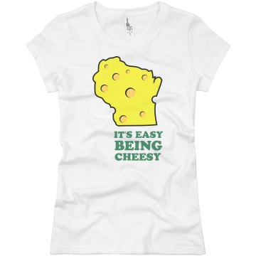 Easy Being Cheesy Junior Fit Basic Bella Favorite Tee