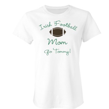 Irish Football Mom Junior Fit Bella Sheer Longer Length Rib Tee