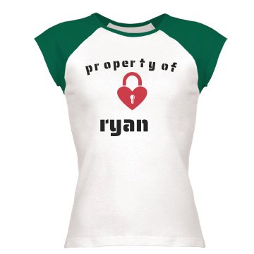 Property Of Ryan Junior Fit Bella 1x1 Rib Cap Sleeve Raglan Tee