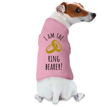 I Am The Ring Bearer Doggie Skins Dog Ringer Tee