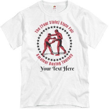State Fair Boxing Unisex Basic Gildan Heavy Cotton Crew Neck Tee