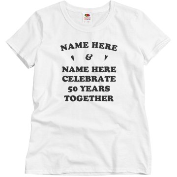 50 Wedding Anniversary Junior Fit Basic Bella Favorite Tee