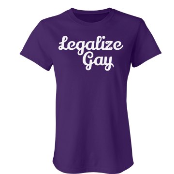 Legalize Gay Junior Fit Bella Sheer Longer Length Rib Tee