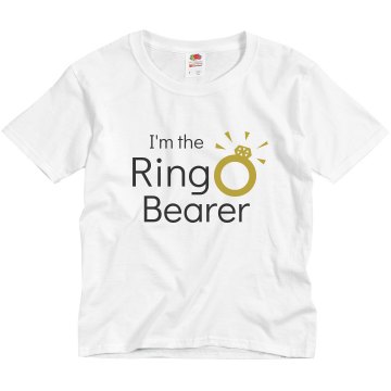 I'm The Ring Bearer Youth Basic Gildan Ultra Cotton Crew Neck Tee