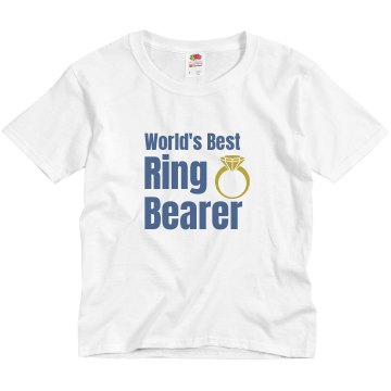World's Best Ring Bearer Youth Basic Gildan Ultra Cotton Crew Neck Tee