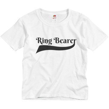 Ring Bearer Script Youth Basic Gildan Ultra Cotton Crew Neck Tee