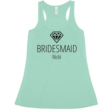 Bridesmaid Dove Junior Fit Bella Sheer Longer Length Rib Tank Top
