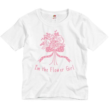 I'm The Flower Girl Youth Basic Gildan Ultra Cotton Crew Neck Tee