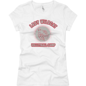 Lady Wildcat Volleyball  Junior Fit Basic Bella Favorite Tee
