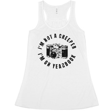 I'm Not A Creeper, I'm... Misses Bella Flowy Boxy Lightweight Crop Tank