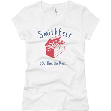 SmithFest Reunion Picnic Junior Fit Basic Bella Favorite Tee