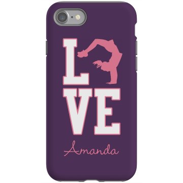 Love Cheerleading Rubber iPhone 4 & 4S Case Black