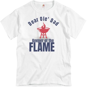 Dad Loves to Grill Unisex Basic Gildan Heavy Cotton Crew Neck Tee
