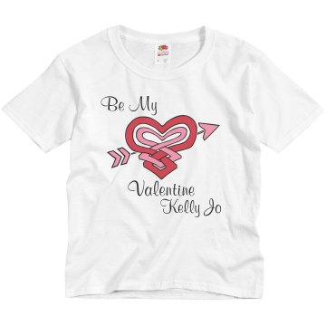 Youth Valentine Design Youth Basic Gildan Ultra Cotton Crew Neck Tee
