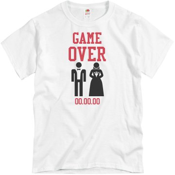 Game Over Groom Tee Unisex Basic Gildan Heavy Cotton Crew Neck Tee