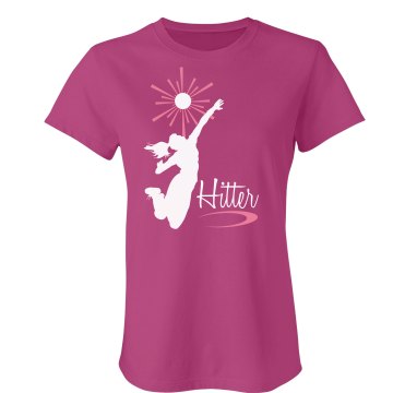 Star Hitter Volleyball Junior Fit Bella Sheer Longer Length Rib Tee