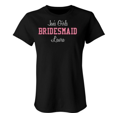 Bridesmaid Tee Junior Fit Bella 1x1 Rib Cap Sleeve Raglan Tee