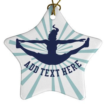 Cheerleader Ornament Porcelain Star Ornament