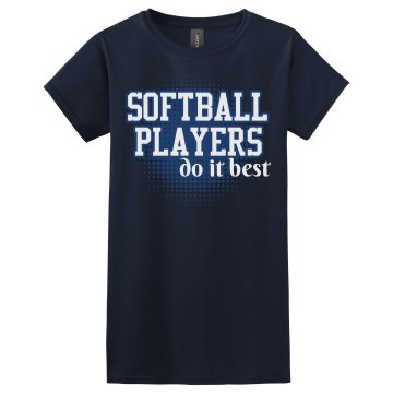 Softball Players Misses Relaxed Fit Gildan Ultra Cotton Tee