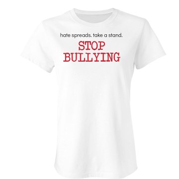 Stop Bullying Junior Fit Bella Double V Sheer Jersey Tee