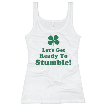 Lets Get Ready To Stumble Junior Fit Bella Sheer Longer Length Rib Tank Top