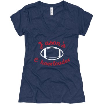 Jason's Cheerleader Junior Fit Bella 1x1 Rib V-Neck Tee