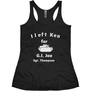 I Left Ken for Joe Junior Fit Bella 1x1 Rib V-Neck Tee