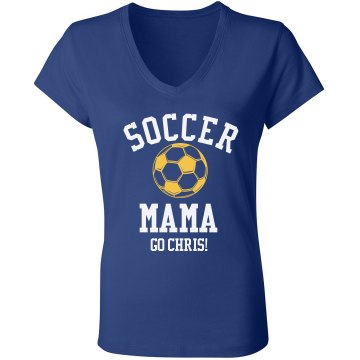 Soccer Mama Junior Fit Bella 1x1 Rib V-Neck Tee