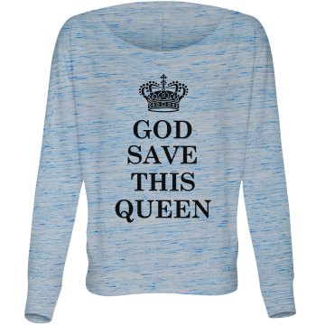 God Save This Queen Misses Bella Flowy Lightweight Relaxed Dolman Tee