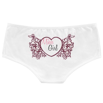 Scroll Heart Hot Shorts Bella White Basic Hotshort
