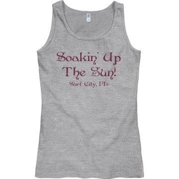 Soakin Up the Sun Vacay Junior Fit Bella Sheer Longer Length Rib Tank Top