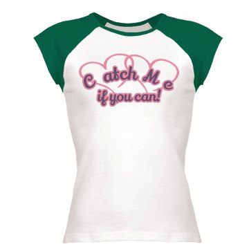 Catch Me Junior Fit Bella 1x1 Rib Ringer Tee