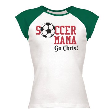 Soccer Mama Junior Fit Bella 1x1 Rib Cap Sleeve Raglan Tee