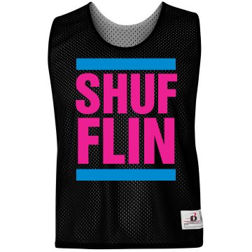 Shufflin LAX Text Jersey Badger Sport Lacrosse Reversible Practice Pinnie