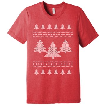 Christmas Tree Sweater Unisex Canvas Triblend Tee