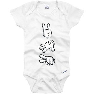 AB CD Baby Rock Infant Rabbit Skins Lap Shoulder Creeper