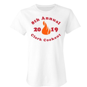 8th Annual Cookout Junior Fit Bella Sheer Longer Length Rib Tee