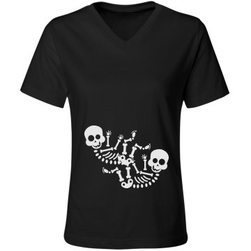 Halloween Twins Maternity Misses Relaxed Fit Gildan Ultra Cotton Tee