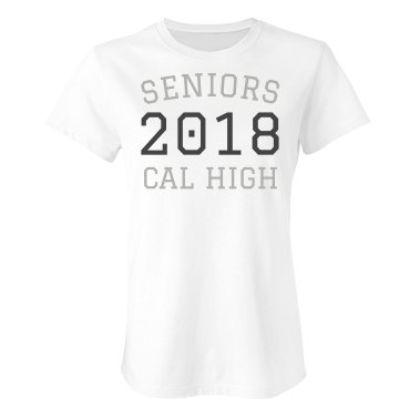 Seniors 2013 Distressed Junior Fit Bella Sheer Longer Length Rib Tee