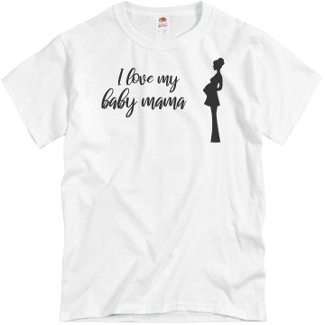 I Love My Baby Moma Unisex Basic Gildan Heavy Cotton Crew Neck Tee
