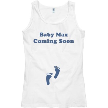 Baby Coming Soon Junior Fit Bella Sheer Longer Length Rib Tank Top